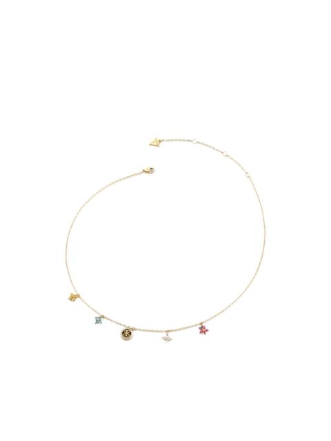GUESS USA Secret Garden flower-charm necklace