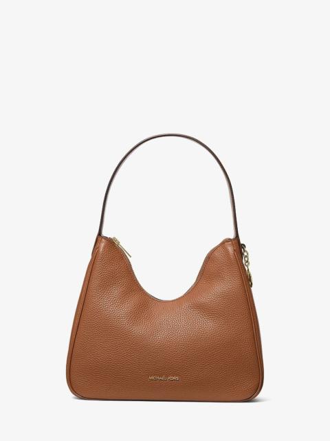 MICHAEL KORS Nayla Small Pebbled Leather Hobo Shoulder Bag
