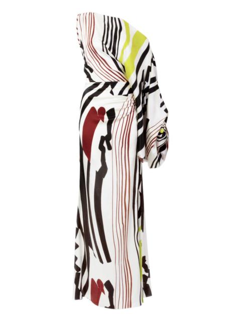SILVIA TCHERASSI Dotty one-shoulder striped dress