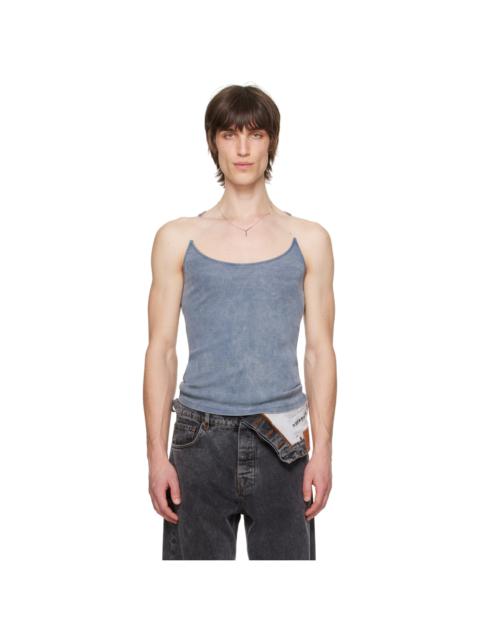 Y/Project Blue Invisible Strap Tank Top