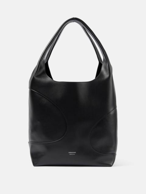 Cut Out leather tote bag