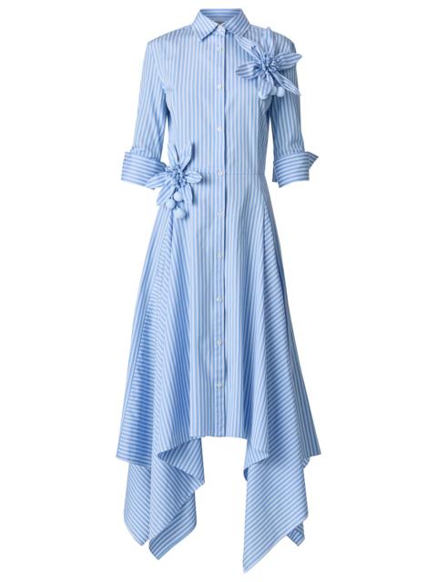 Monse Lemon Flower Stripe Maxi Shirt Dress
