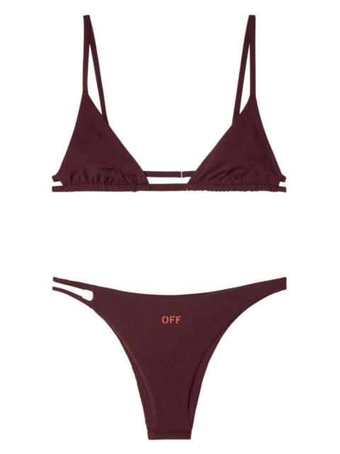 Off-White Off Stamp triangle bikini set
