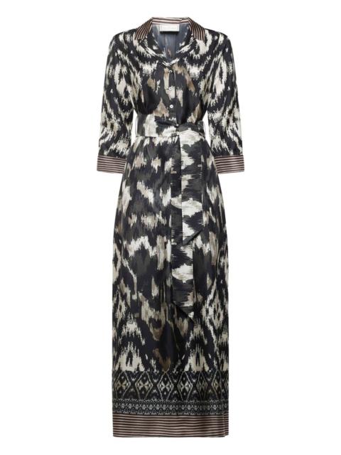 Pierre-Louis Mascia geometric-pattern shirt maxi dress