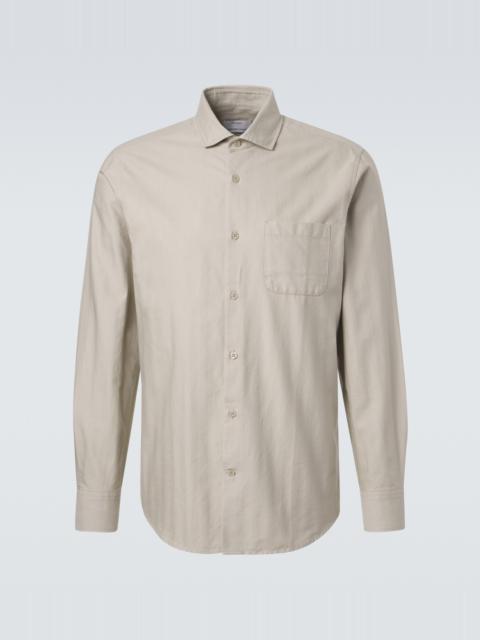 FRESCOBOL CARIOCA Emilio herringbone denim shirt