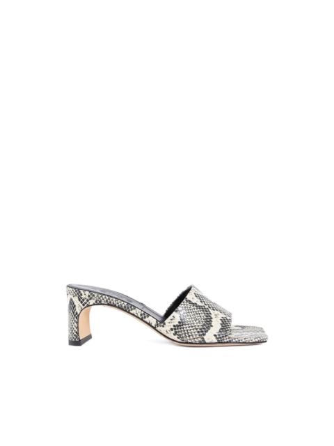 Aeyde Jeanie snake-print mules