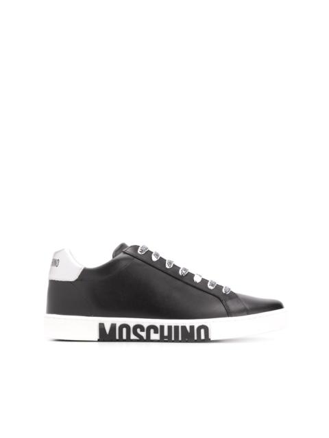 logo leather sneakers