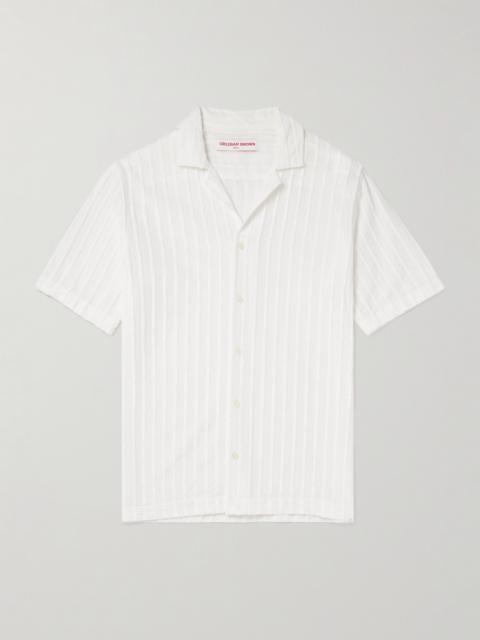 ORLEBAR BROWN Maitan Camp-Collar Chenille-Jacquard Shirt