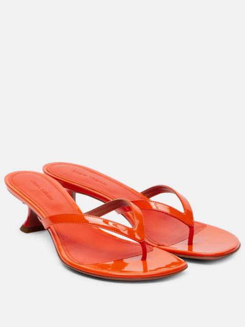 Amina Muaddi Juliette 45 patent leather thong sandals
