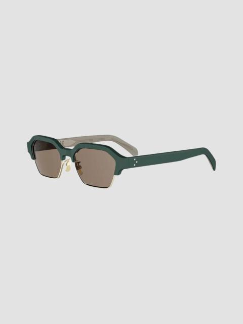 CELINE Men's Combi 53MM Geometric Sunglasses - Dark Green