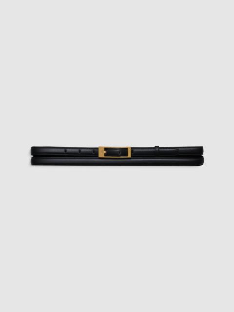 ANINE BING Double Elly Belt Smooth Leather - Black