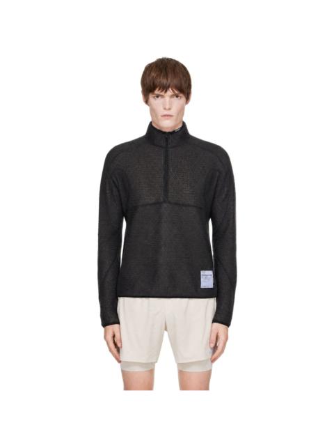 SATISFY Gray FuzzFleece AD Half-Zip Sweater