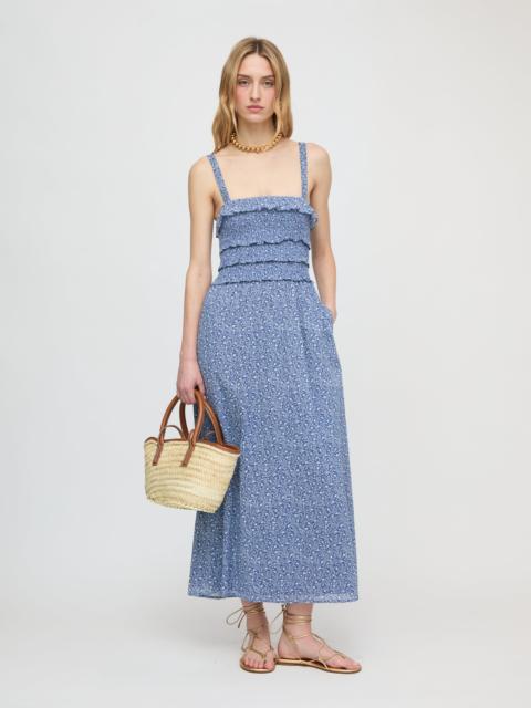 Hill House Home The Analiese Nap Dress - Cornflower Ditsy Thistle