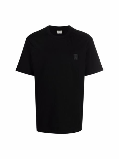 Lux logo-patch organic cotton T-shirt