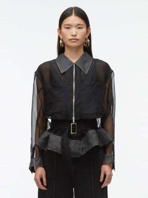 3.1 Phillip Lim Organza Belted Flounce Utility Jacket