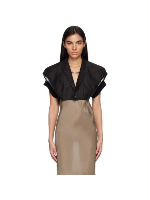 Rick Owens Black Micro Tatlin Blazer