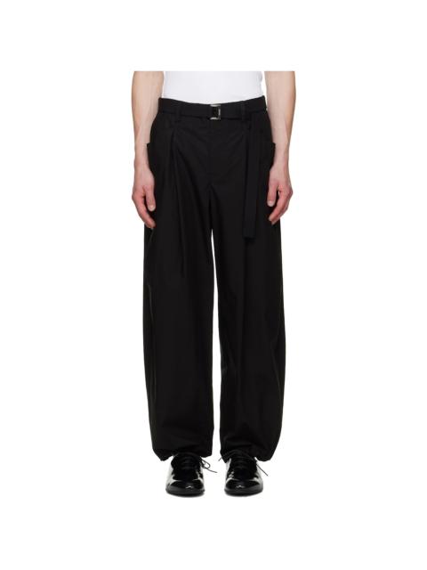 sacai Black Cotton Typewriter Trousers