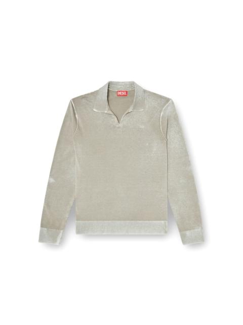 Diesel POLO JUMPER WITH FADED REVERSE PRINT