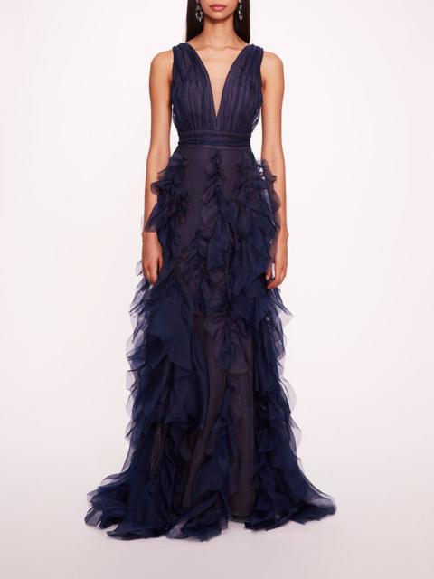Marchesa MATTE ORGANZA GOWN