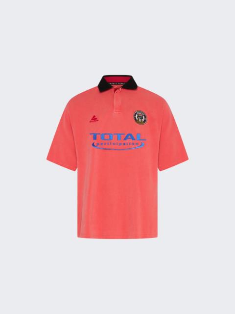 Martine Rose Oversized Short Sleeve Polo Washed Pink
