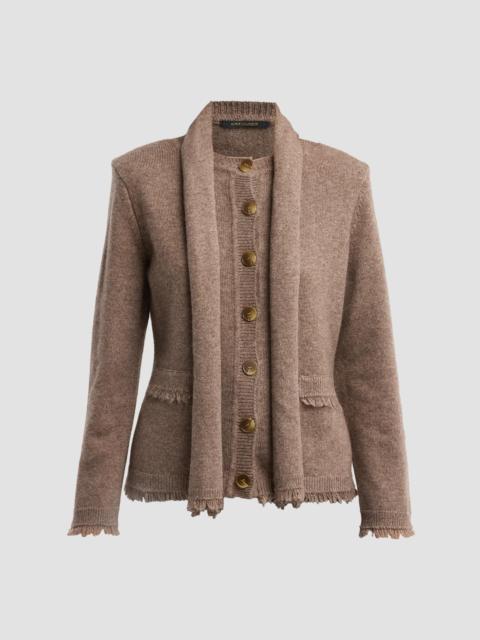KOBI HALPERIN Women's Gracie Wool-Blend Scarf Cardigan - Taupe