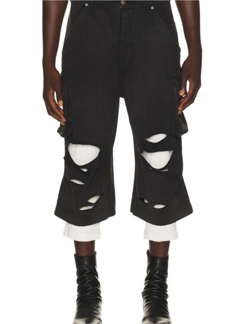 424 Ripped Bermuda Shorts