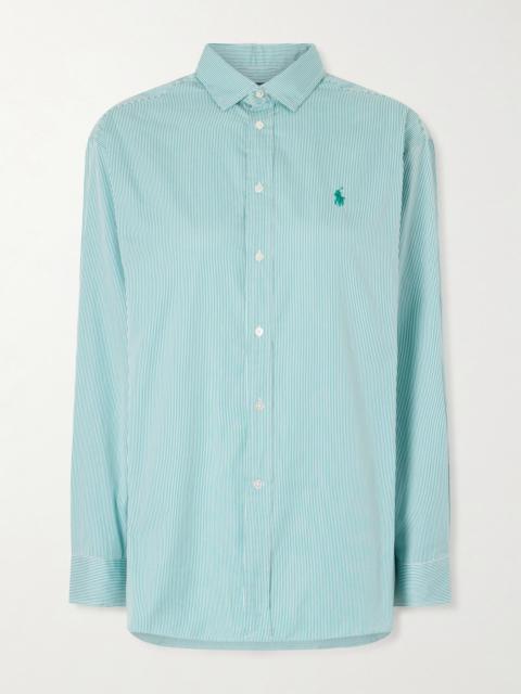 Polo Ralph Lauren Logo-embroidered Striped Cotton-poplin Shirt