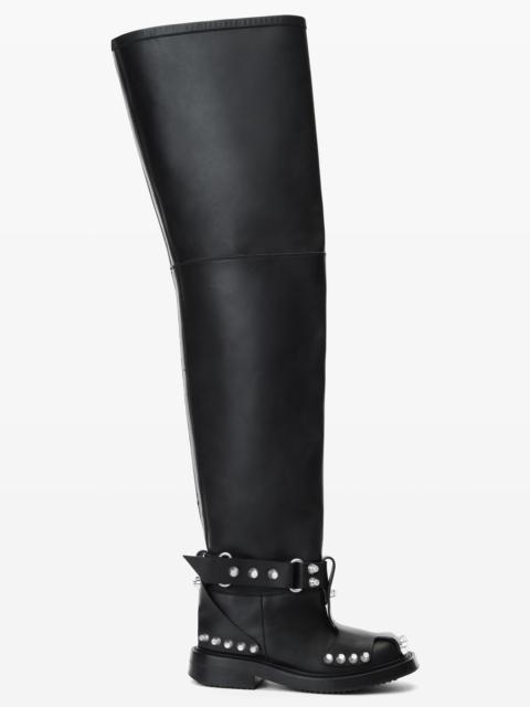 Alexander Wang dixon buckle thigh-high boot in leather