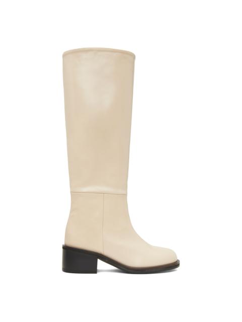 Off-White Grained Tall Boots