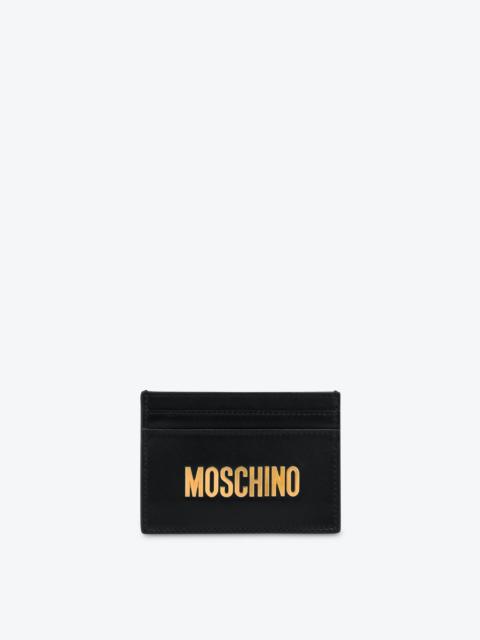 Moschino METALLIC LOGO CARD WALLET