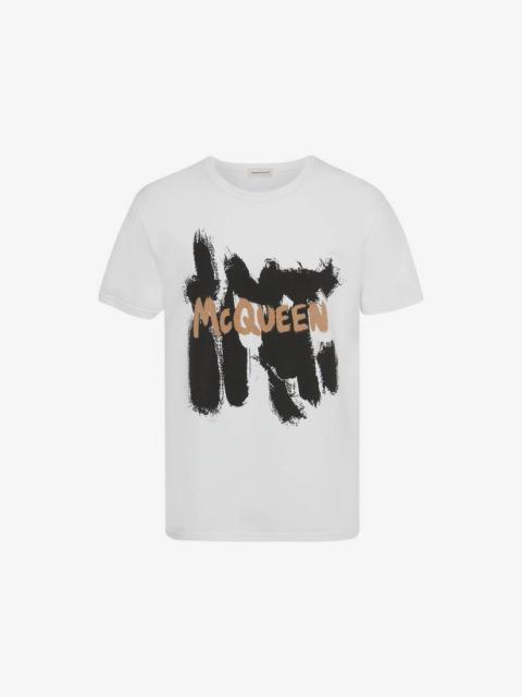 Alexander McQueen Mcqueen Graffiti T-shirt in White