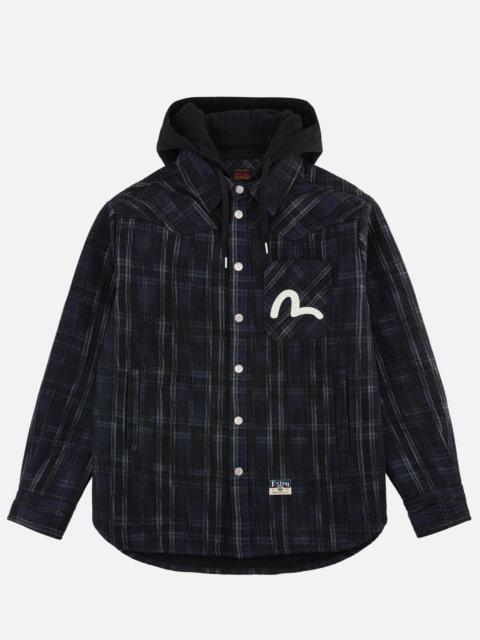 EVISU Needle Punch Checked Utility Parka