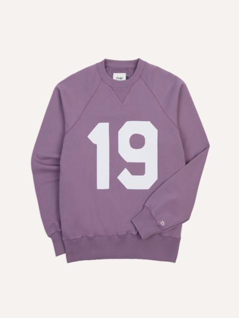 Drake's Lilac ‘1977’ Appliqué Cotton Sweatshirt