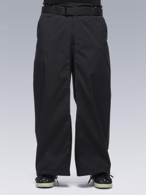 P54-E Encapsulated Nylon Pleated Trouser Black - 1