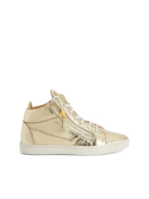 Kriss laminated leather sneakers