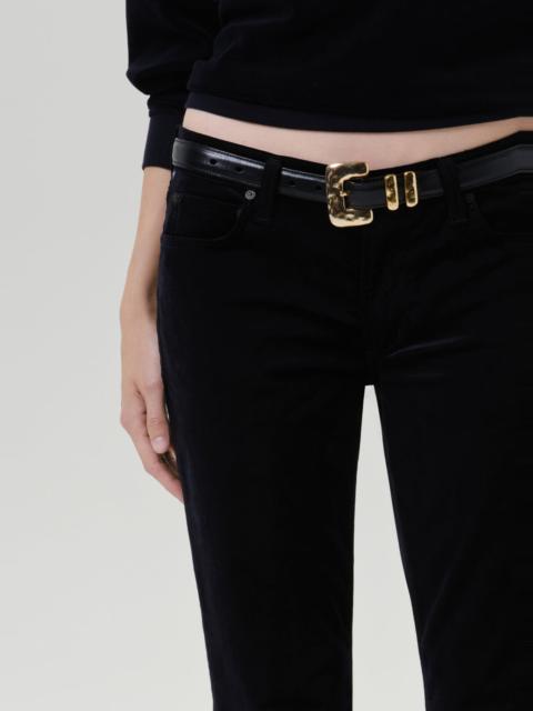 Citizens of Humanity Anissa Straight Leg Stretch Velvet In Onyx