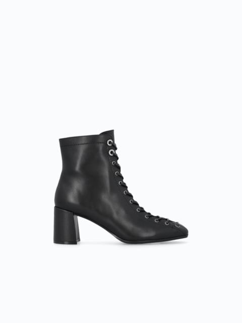 PINKO LACE-UP LEATHER ANKLE BOOTS WITH HEEL