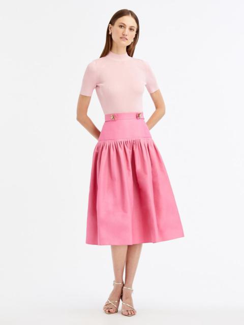 Oscar de la Renta COTTON FAILLE FULL SKIRT