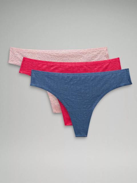 lululemon InvisiWear Mid-Rise Thong Underwear  Performance Lace *3 Pack
