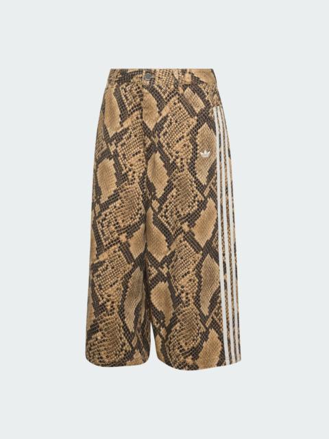 adidas SNAKE PRINT DENIM BERMUDA SHORTS