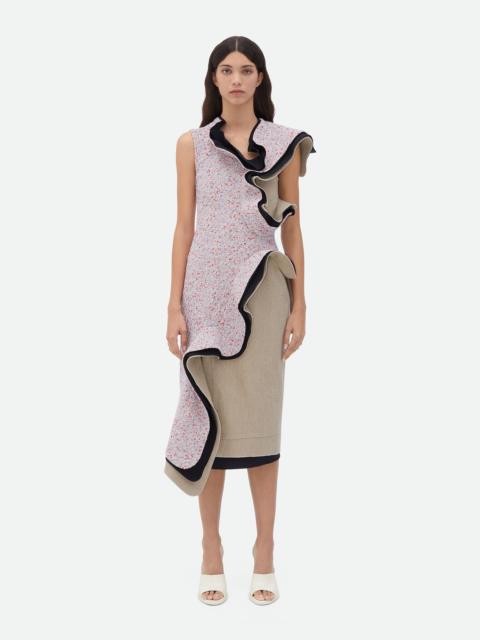 Textured Terrazzo Cotton Ruffle Dress