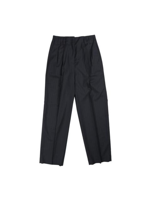 MARGARET HOWELL pinstriped tapered tailored trousers