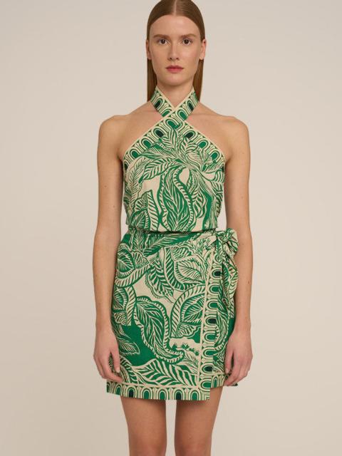Poupette St Barth Mini Dress Aya - Green Delia