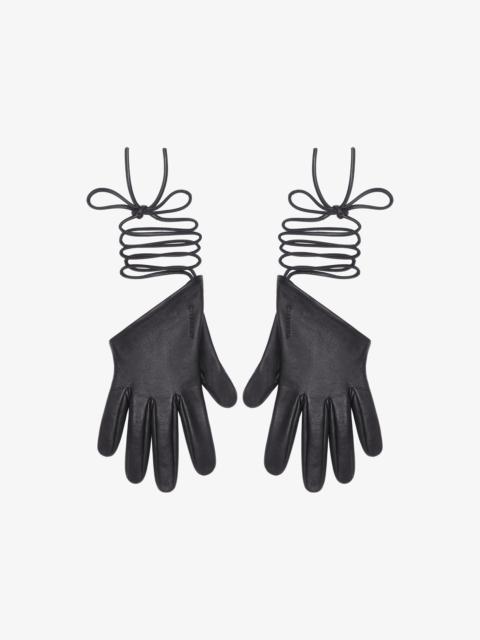 Givenchy MINI ASYMMETRICAL GLOVES IN LEATHER