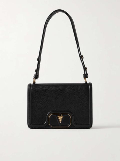 Valentino VLOGO small embellished textured-leather shoulder bag