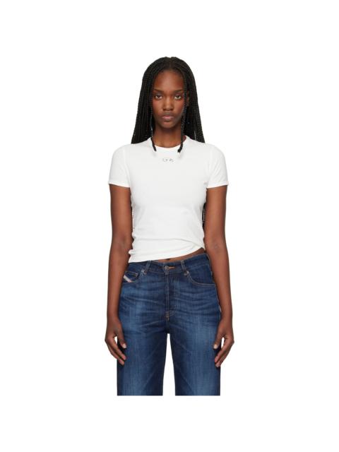 Diesel White T-Uncutieslong-Od T-shirt