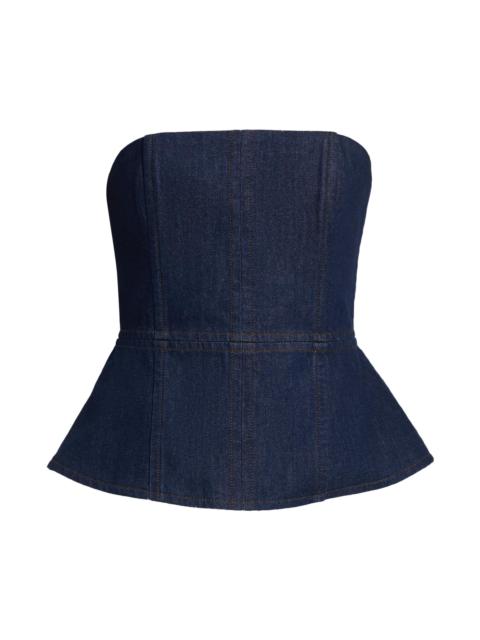 rag & bone Women's Isabella Denim Strapless Top - Midnight Rinse