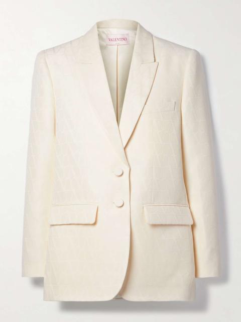 Valentino Wool and silk-blend jacquard blazer