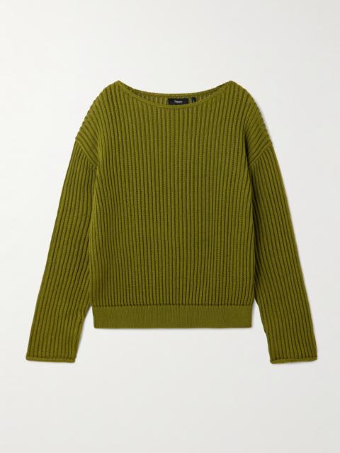 Theory Easy Ribbed Pima Cotton Sweater