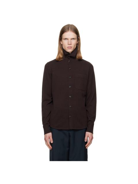 Dries Van Noten Brown Collar Cashmere Cardigan